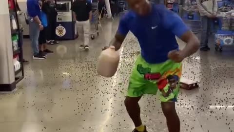 Black in store, acts a fool
			