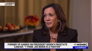 Daniels asks Kamala is she's talked to Biden re his cancer: