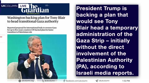 06 Trump Shoehorns Tony Blair In For Administration of the Gaza Strip