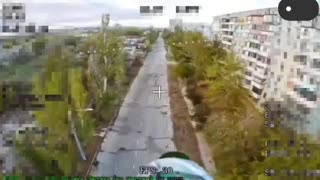 Russian FPV drone filmed tracking and striking a civilian car in Kherson. 2 elderly men injured.