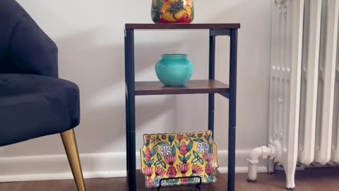 Stylish 3 Tier Wooden End Table Review and Assembly, VASAGLE Side Table, Small End Table, Nightstand