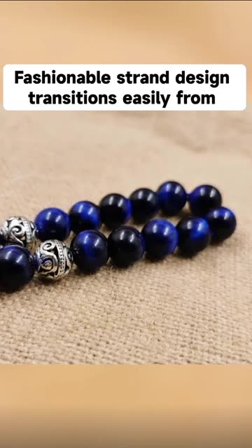 Natural blue tiger eye Tasbih Muslim Man bracelets Gift Eid misbaha