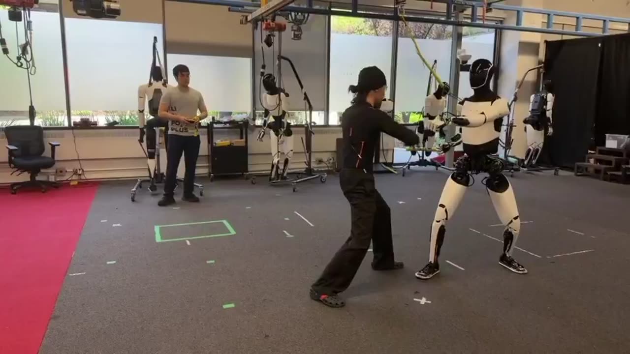 Tesla Optimus learning Kung Fu
