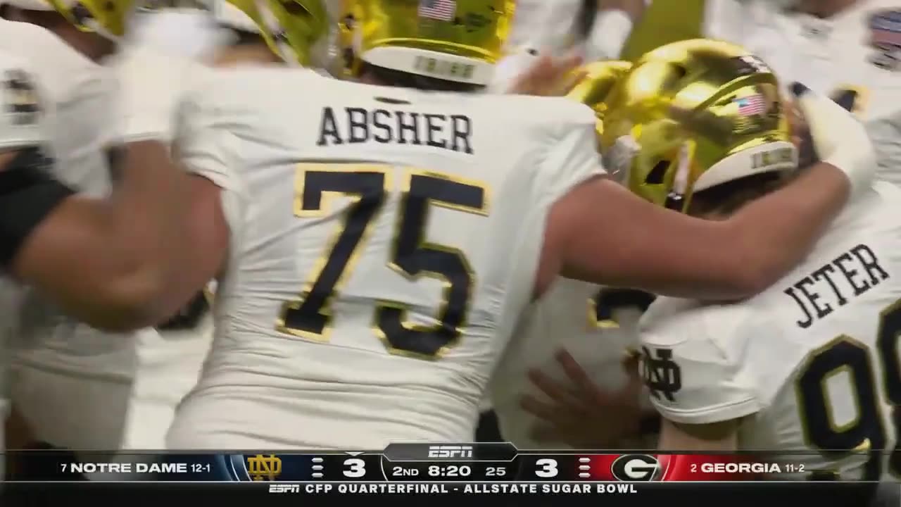 College Football Playoff Quarterfinal Highlights vs Georgia | Notre Dame Football