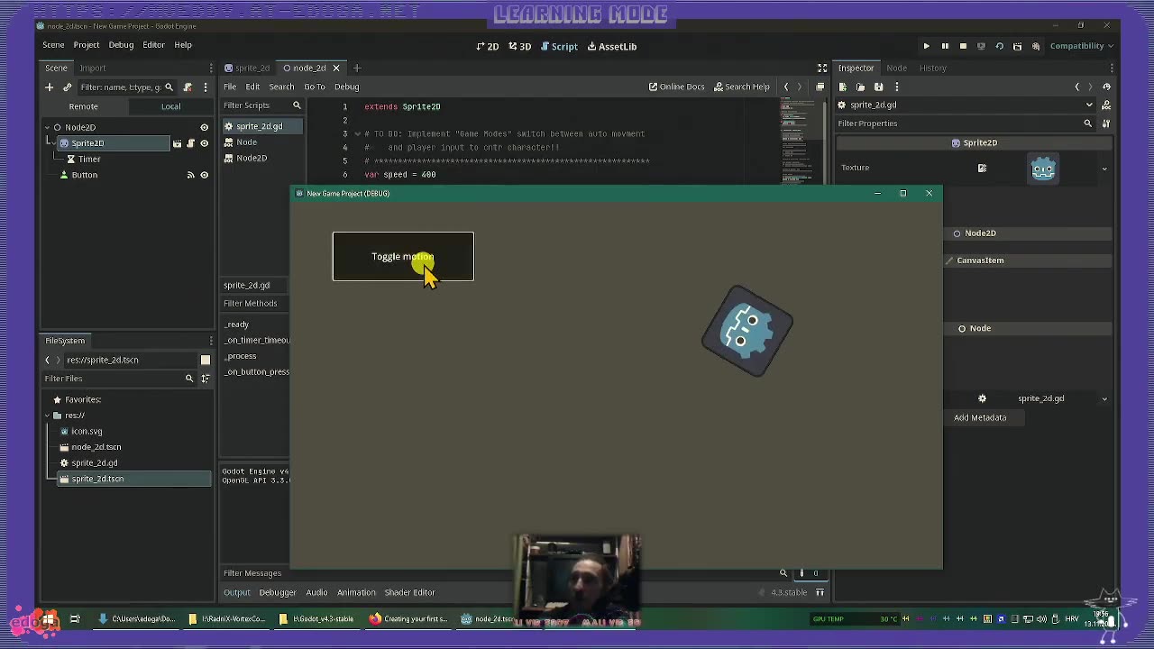 Godot Engine on Day7 pt 1/2 - Live RECAP