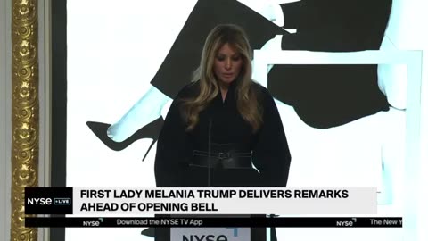FLOTUS' speaks at the New York Stock Exchange this morning!