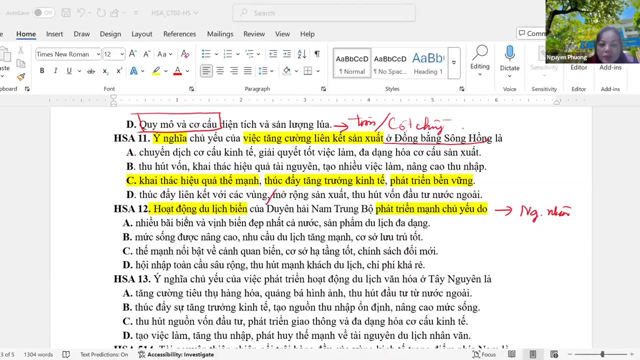 "ĐỊA LÝ BUỔI 23 : LUYỆN ĐỀ "