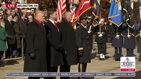 WATCH: President Trump Visits The Tomb of the Unknown Soldier on Veterans Day - 11/11/25