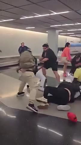 Niggers & Whites brawl at American Airport