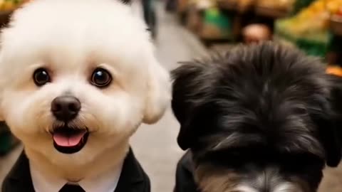 The poor puppy dog didn't have car so, his rich friends making fun of him