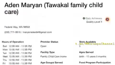 Washington's childcare exploit ... 539 somali-focused centers ...