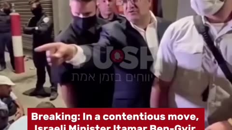 Israeli Minister Itamar Ben-Gvir at the detention facility of the arrested members of the Flotilla