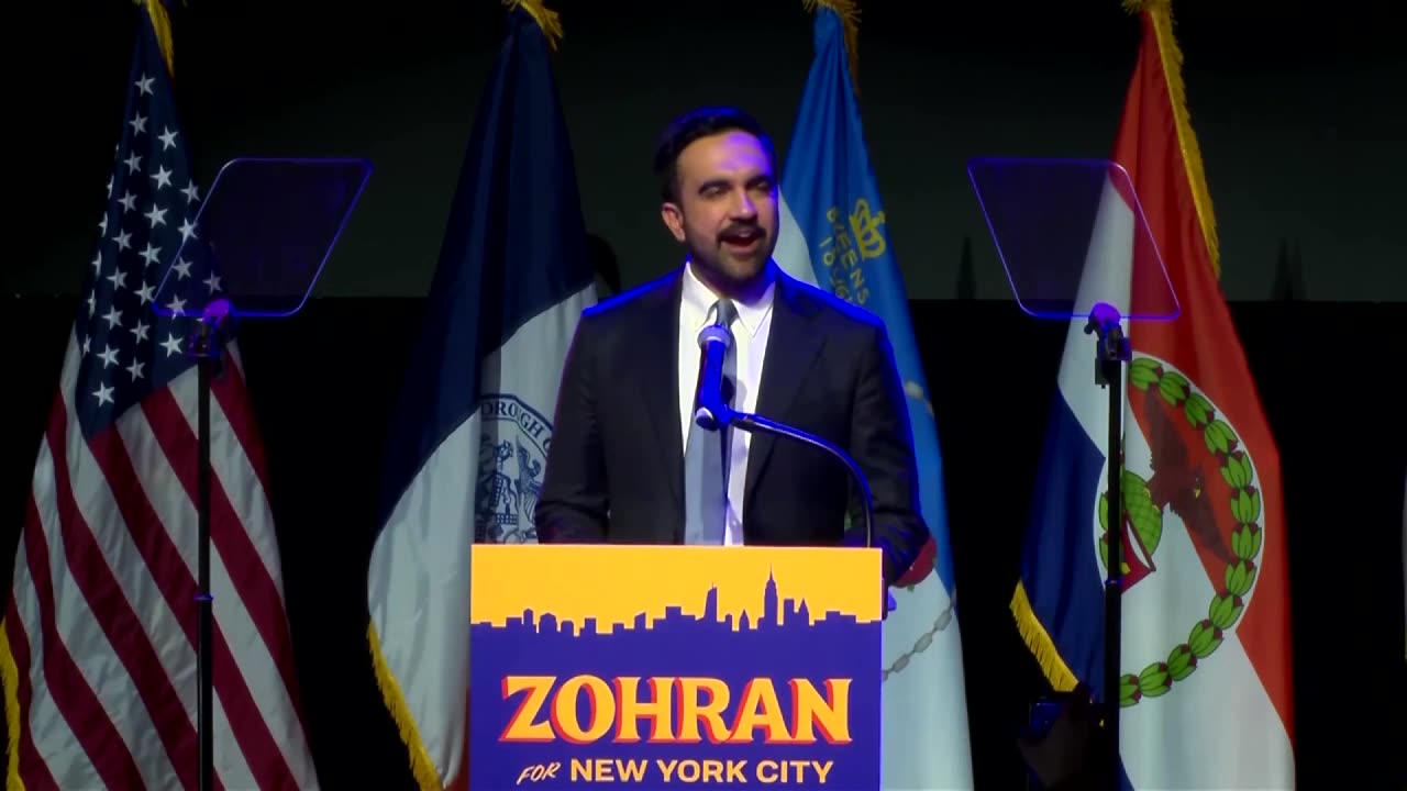 Zohran Mamdani tells Trump 'turn the volume up' in victory speech