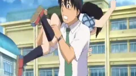 Kodomo no Jikan ep 08 M/f over the shoulder spank