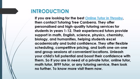 The best BFFF Tutor in Throsby.