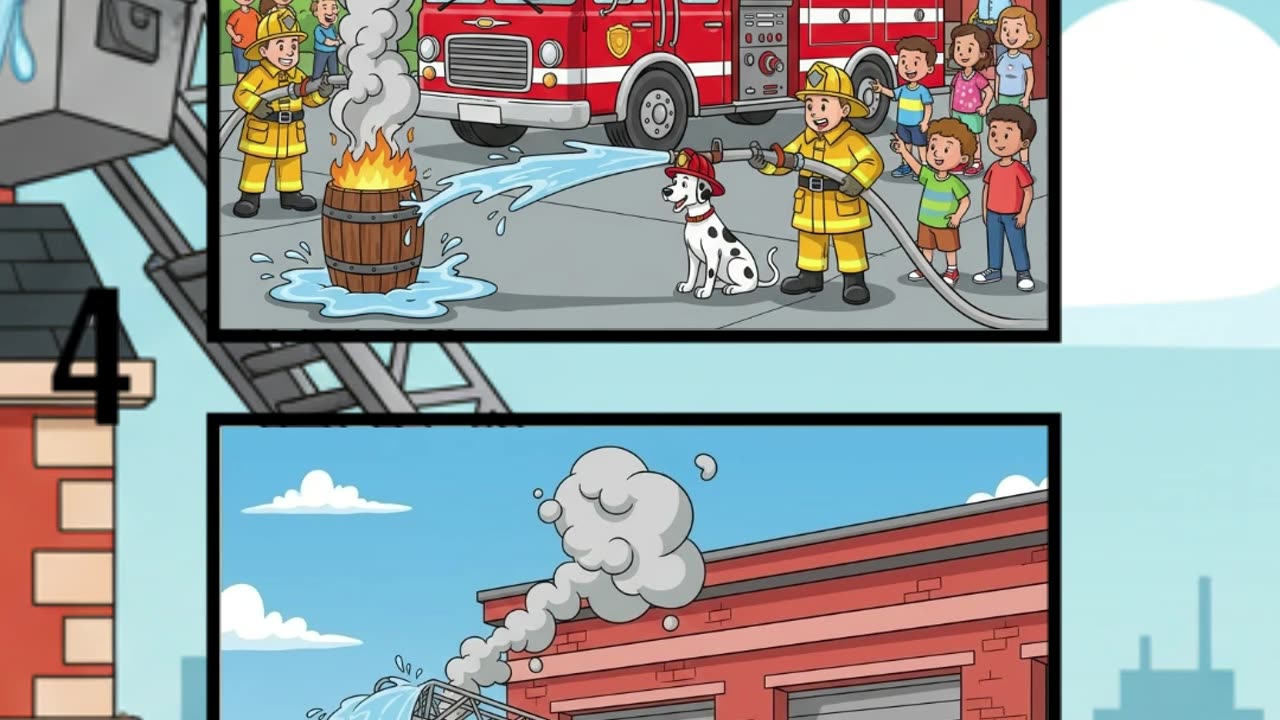 Brave Firefighters at the Fire Station 🚒🔥 | Can You Spot the Differences? 👀🚨