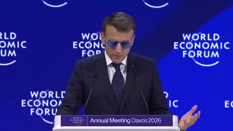 Breaking WEF Davos France president Macron speech slams US China trade war world without rules