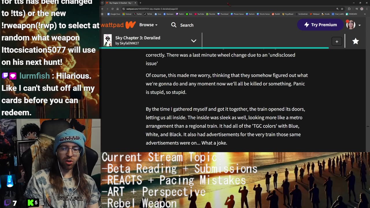 Beta Reading + REACTS + Commentary + Writing: Pacing Mistakes | Drawing: Perspective | Brian Evenson Research | Rebel Weapon New Story