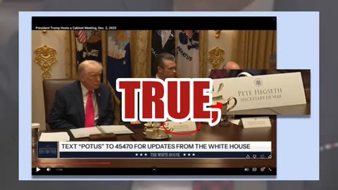 Fact Check: Pete Hegseth's Nameplate Did Say 'SSECRETARY OF WAR' During Cabinet Meeting -- Real Pic