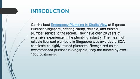 Get the best Emergency Plumbing in Straits View