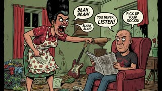 She keeps nagging [ Dance music ]