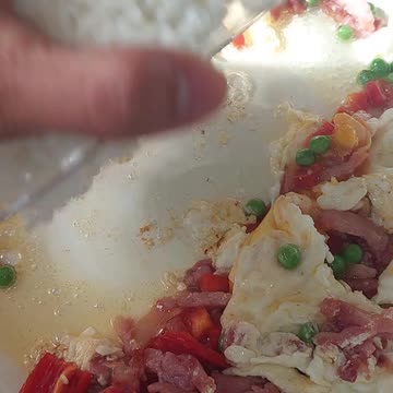 Super Easy 5 Minutes Fried Rice with Bacon #cooking #recipes #shorts #friedrice #food