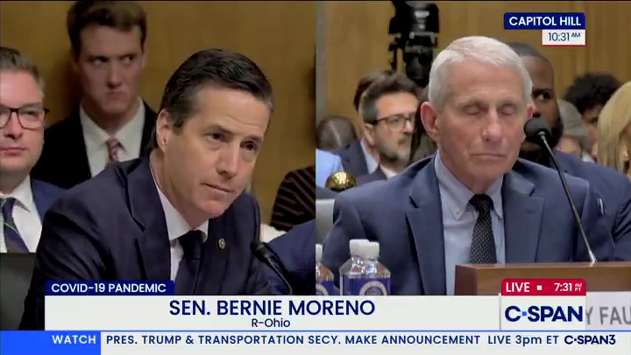 Sen. Bernie Moreno confronts Dr. Fauci with one BRUTAL question... his response says it all