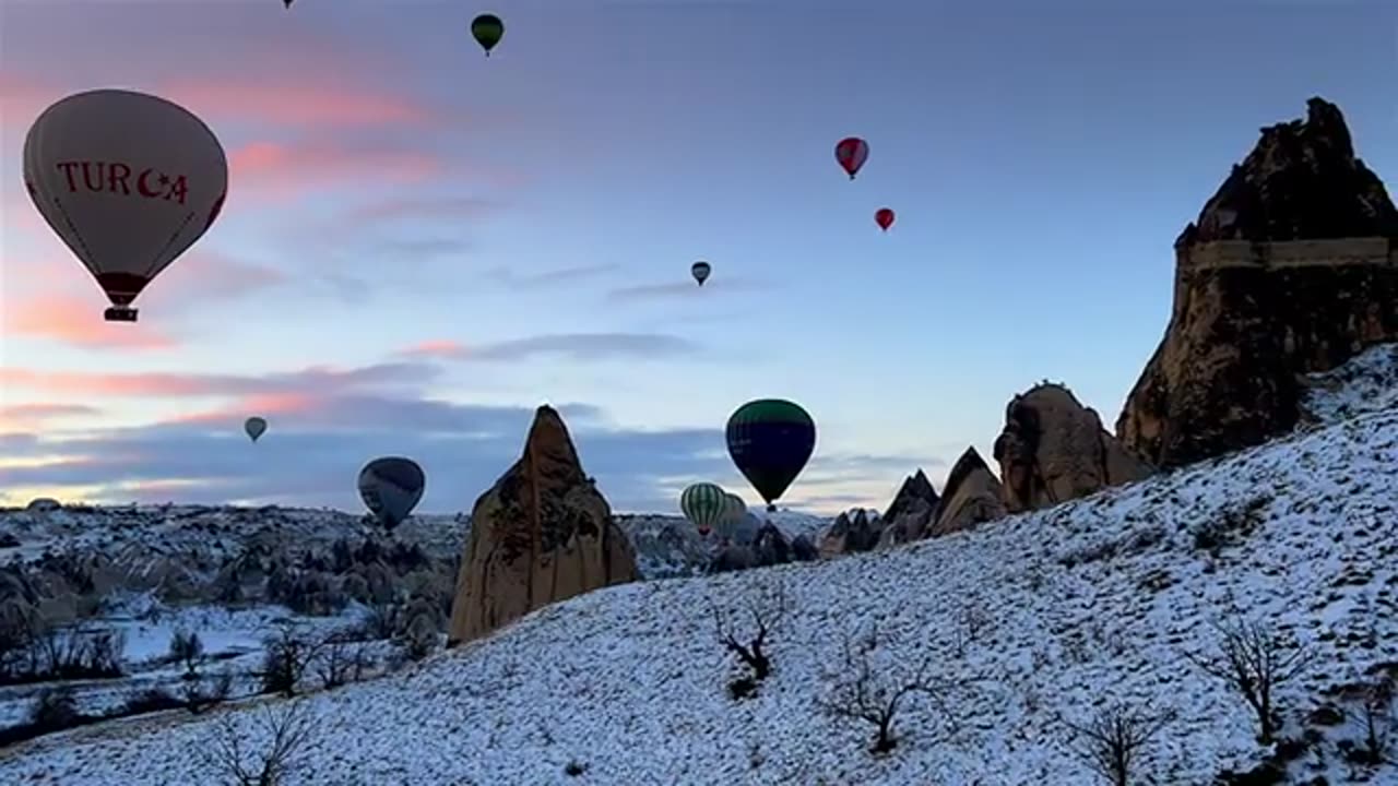 HOT AIR BALLOON RIDE !! CAPPADOCIA IN WINTER !! GOREME !! EAST EUROPE TRAVEL !! TURKEY TRAVEL !!!!!