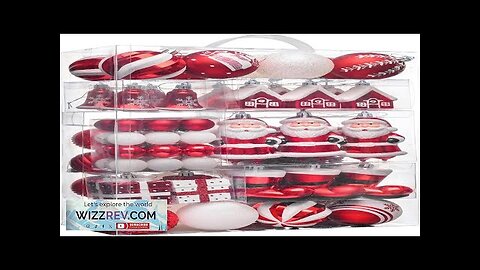 Valery Madelyn Christmas Ornaments Set 120ct Red and White Shatterproof Christmas Tree Review