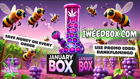 Opening Up the Grapey January Box from the Weed Box! The Dank Flamingo Review!!