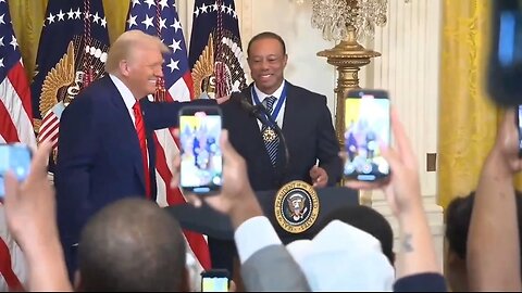 White House Crowd Chants Tiger Woods' Name