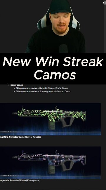 4 New Warzone Win Streak Camos! Warzone Season 2! #warzone