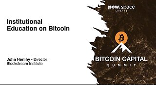 Institutional Education on Bitcoin | Plan ₿ Week