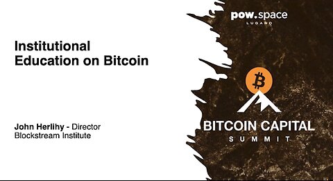 Institutional Education on Bitcoin | Plan ₿ Week