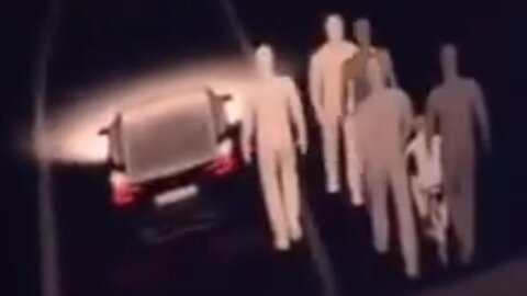 👻👻#Tesla driver showed the people walking that vehicle detected while passing by cemetery 👻👻