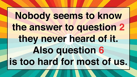 Challenging Knowledge Quiz