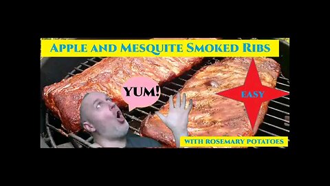Apple and Mesquite Smoked BBQ Pork Spare Ribs on the Grill DELICIOUS RECIPE YUM