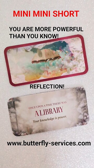YOU ARE MORE POWERFUL THAN YOU THINK! NEVER GIVE YOUR POWER AWAY! #SHORTS #TAROT #BUTTERFLY #LIBRARY