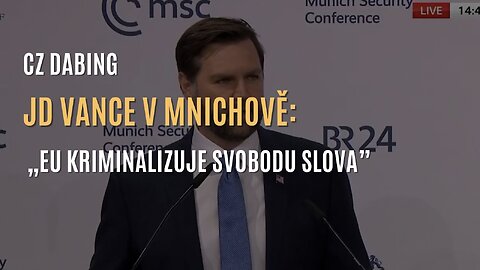 Americký viceprezident JD Vance v Mnichově: „EU kriminalizuje svobodu slova” (CZ DABING)