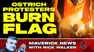 Canadian Flag Burned At Ostrich Farm Protest In British Columbia