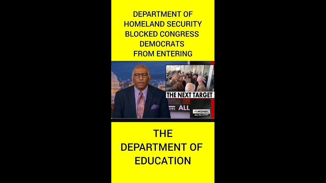 DHS SECURITY BLOCKED CONGRESS DEMOCRATS FROM ENTERING DEPARTMENT OF EDUCATION‼️‼️‼️