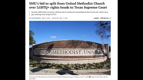 Southern Methodist University leaving United Methodist Church over LGBTQ