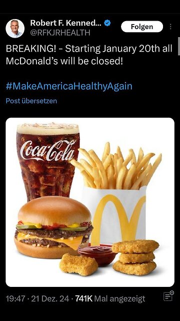 McDonald's because it's not food.