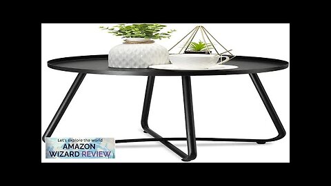 danpinera Outdoor Side Tables Weather Resistant Steel Small Round End Table Review