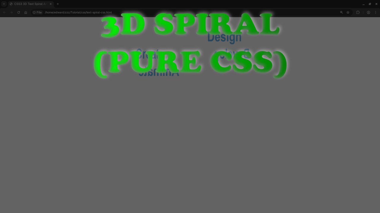 🤯 PURE CSS 3D Text Spiral Animation (NO JavaScript Required!)