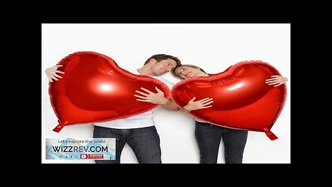 2/4Pcs Huge Heart Foil Balloons 32inch Red Large I Love Heart Shaped Review