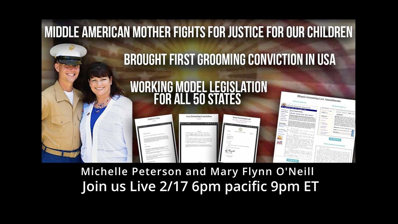Michelle Peterson & Mary Flynn O’Neill live 2/17 Grooming and Child Trafficking #373