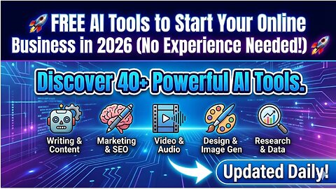 🚀 FREE AI Tools to Start Your Online Business in 2026 (No Experience Needed!) 🚀