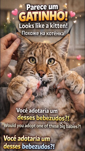 This beautiful lynx looks like a kitten… 😍🦁 Would you adopt one of these adorable babies?!