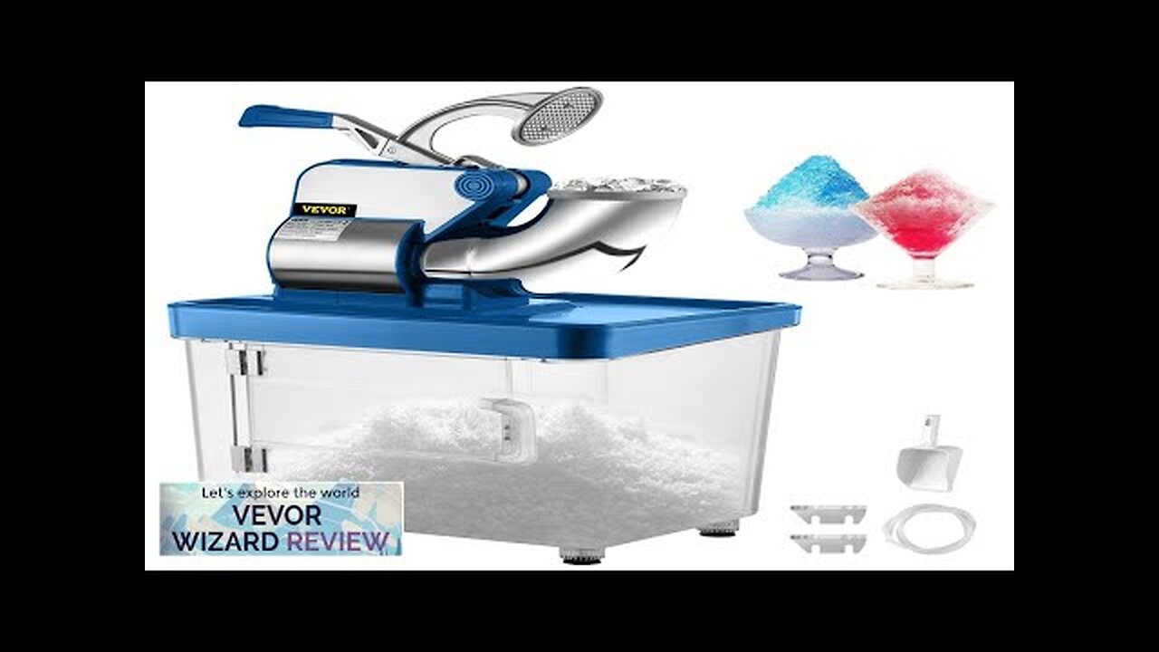 VEVOR 110V Commercial Ice Crusher 440LBS/H ETL Approved 300W Electric Snow Cone Review